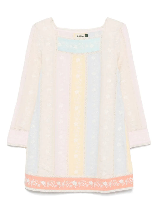 Floral-Embroidered Dress