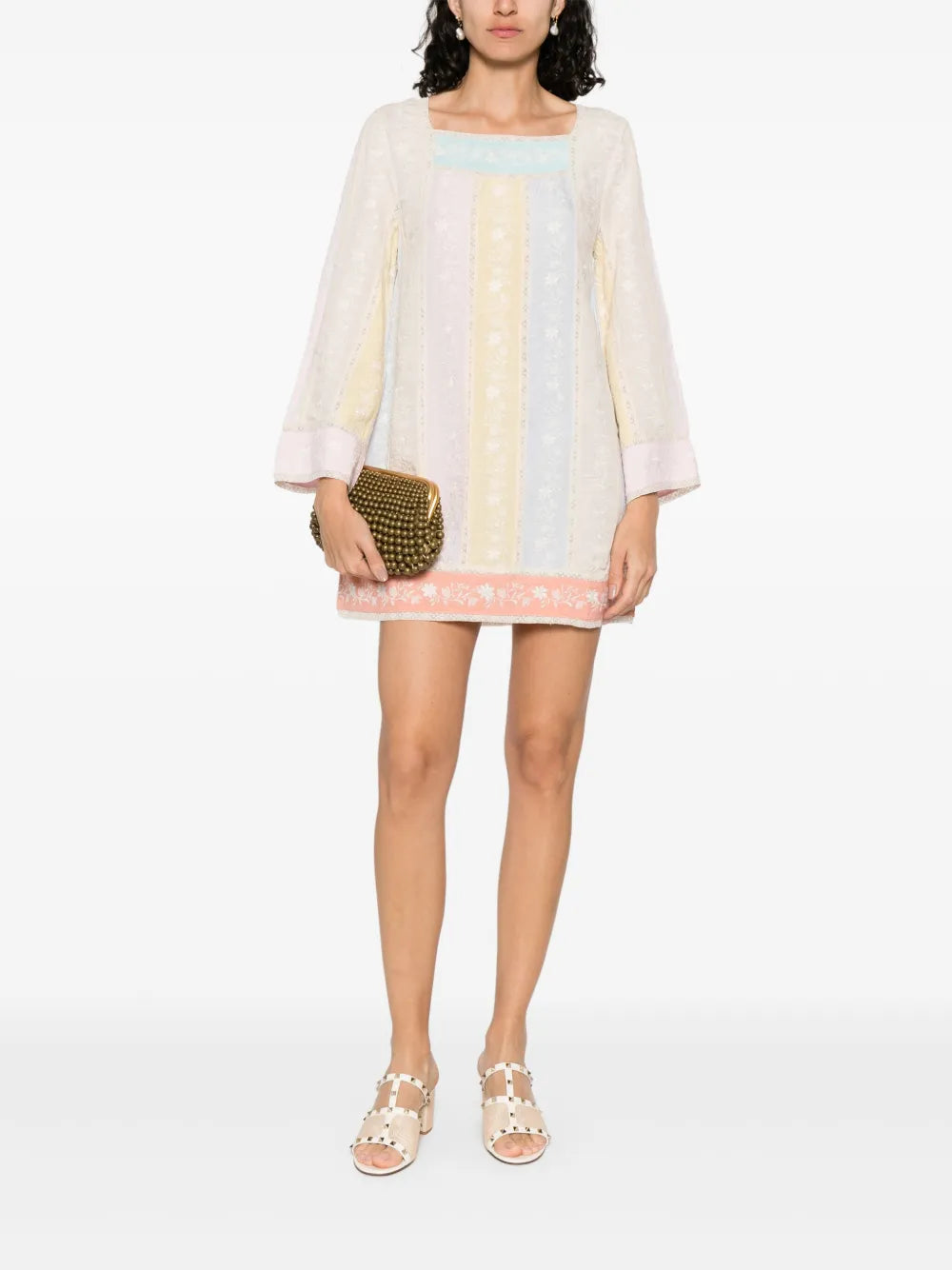 Floral-Embroidered Dress