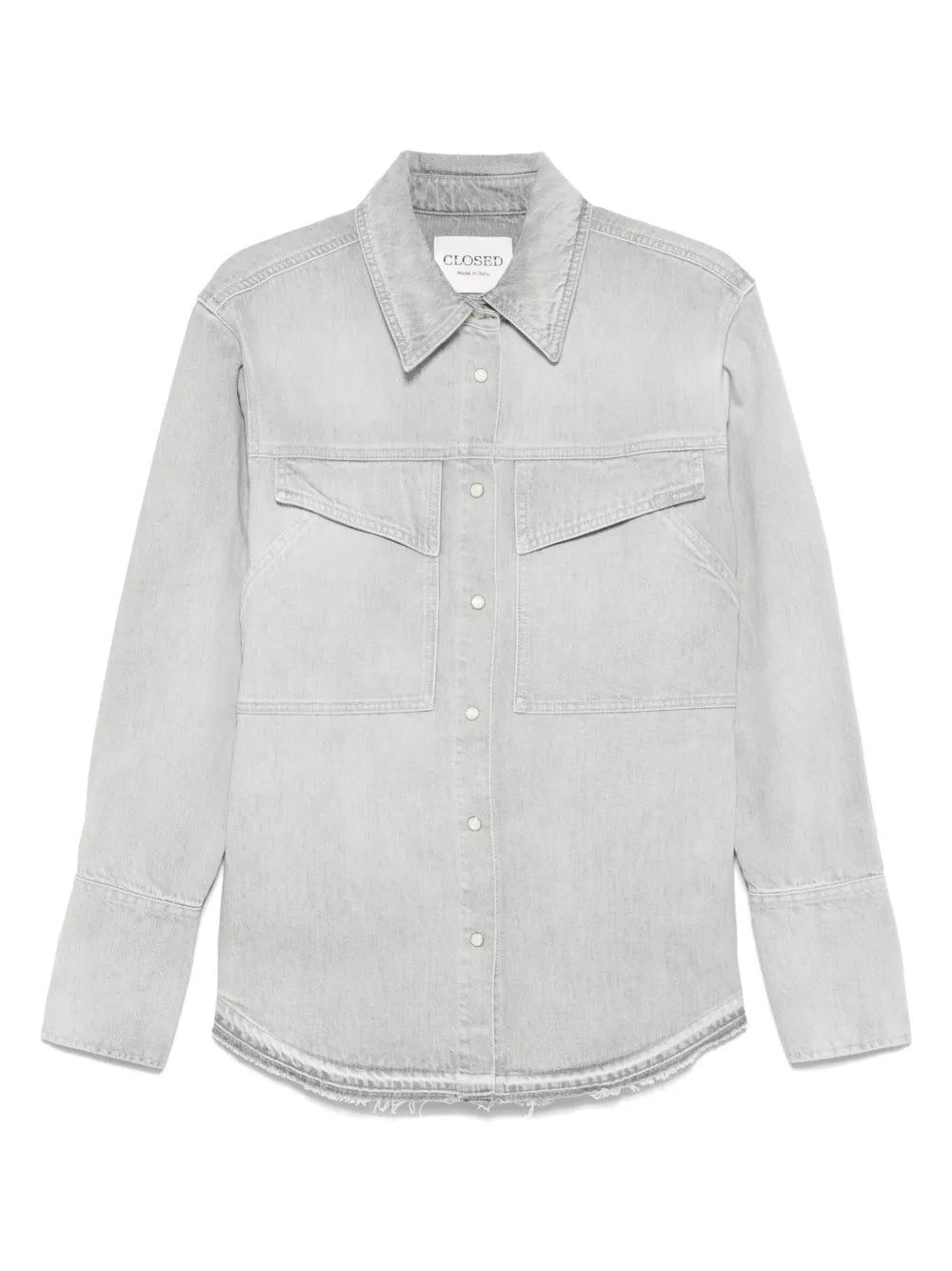 Long-Sleeved Denim Shirt