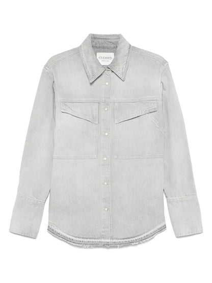 Long-Sleeved Denim Shirt