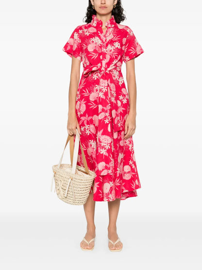 Floral-Print Midi Dress