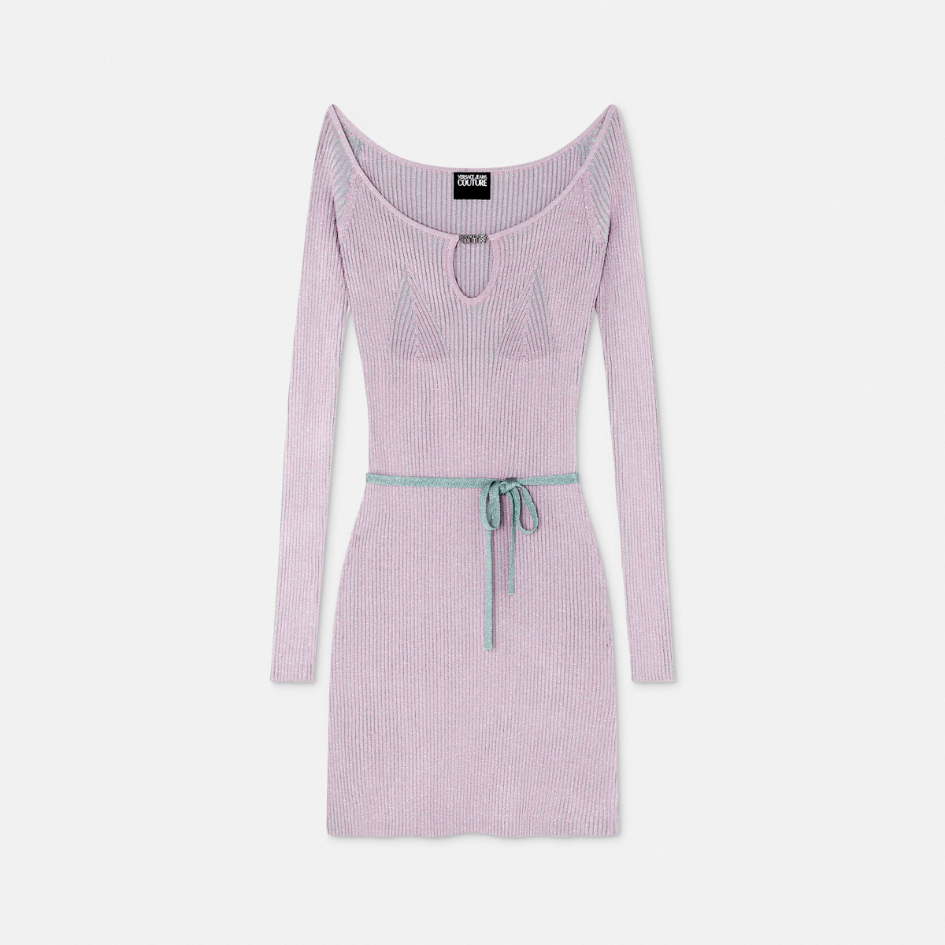 Ribbed Lurex Mini Dress