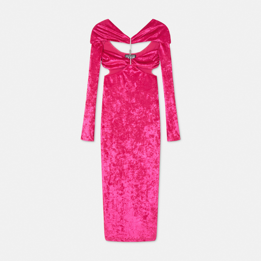 Cutout Velvet Long Dress
