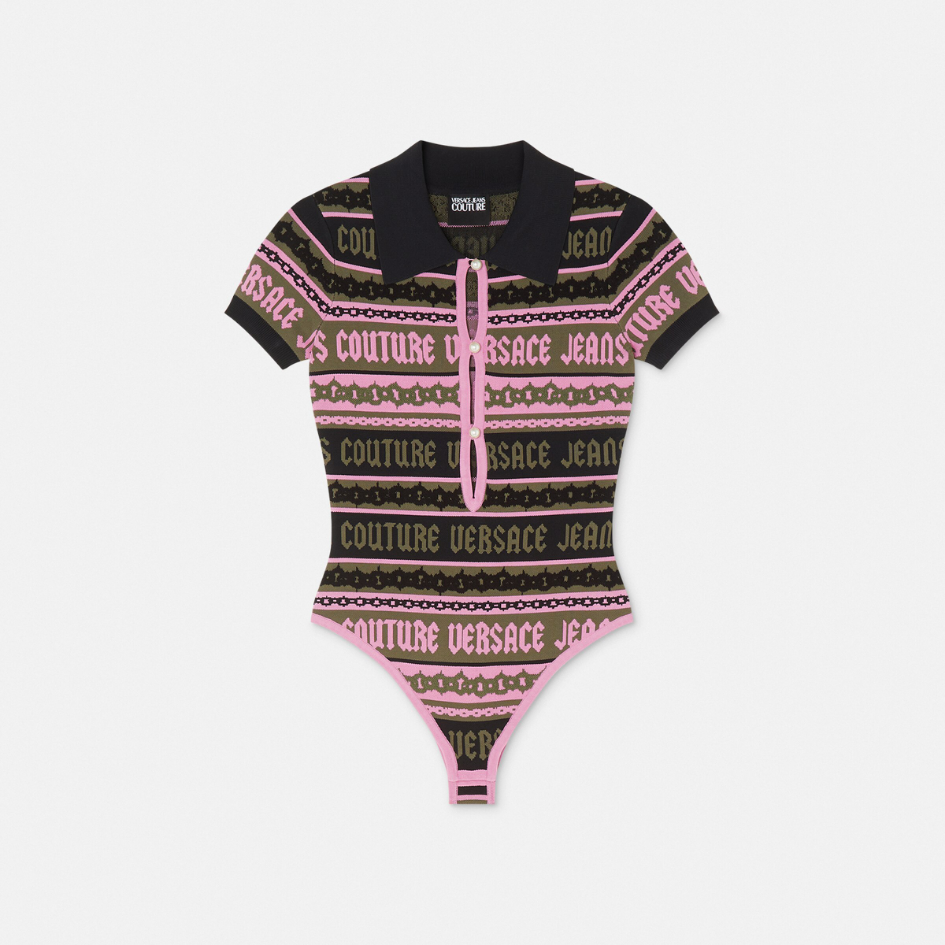 Stripes Jacquard Knit Bodysuit