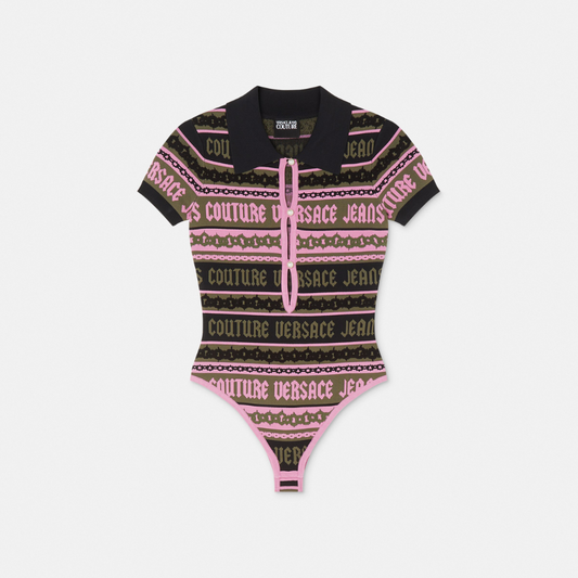 Stripes Jacquard Knit Bodysuit