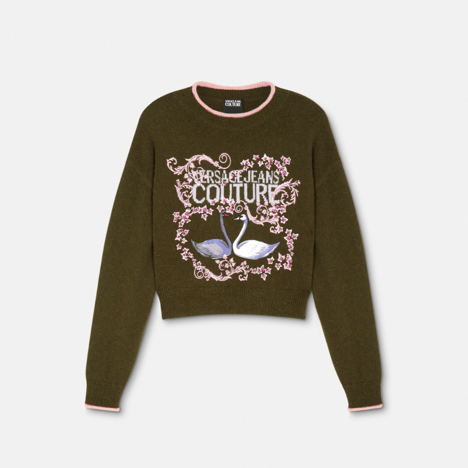 Embroidered Swan Lake Logo Jumper