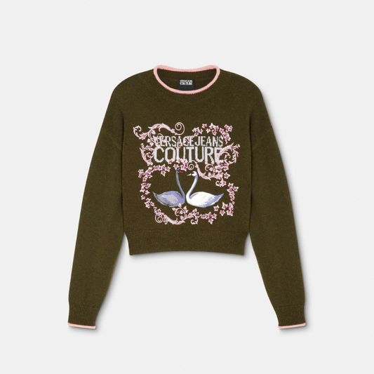 Embroidered Swan Lake Logo Jumper