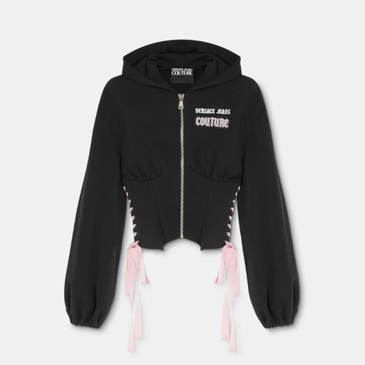 Logo Zip Corset Hoodie