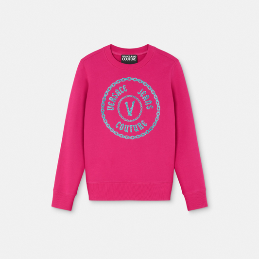 Glitter V-Emblem Sweatshirt