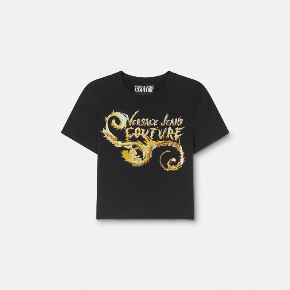 Chromo Couture Logo Crop T-Shirt