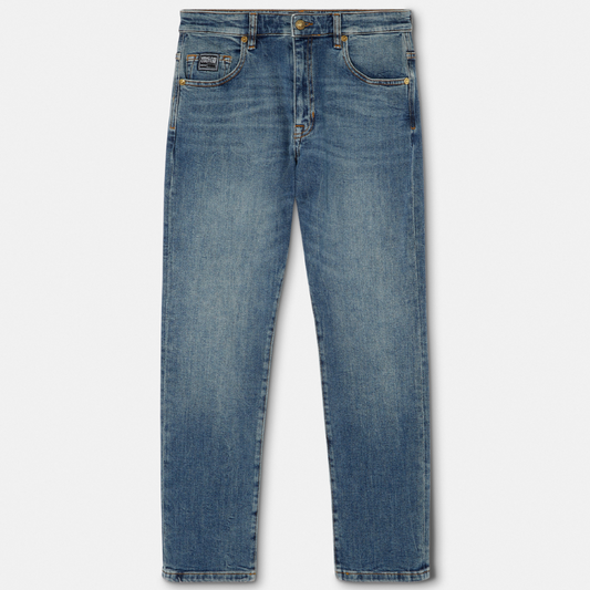 Gothic Logo Straight-Leg Jeans
