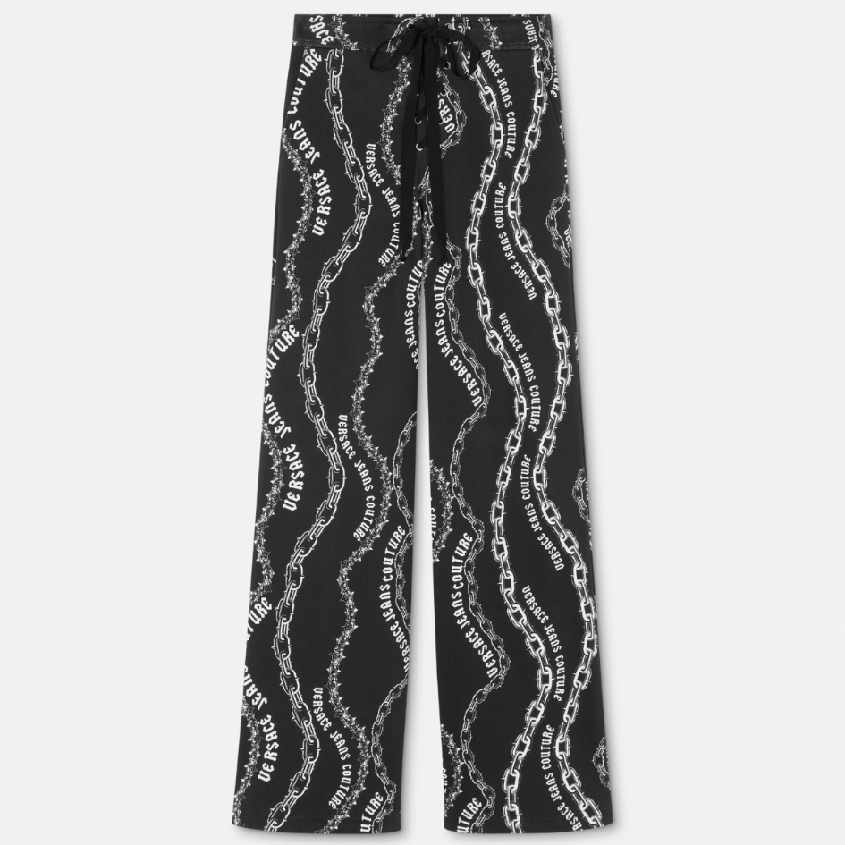 Chain Couture Lace-Up Sweatpants