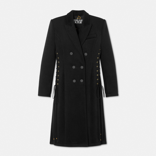 Lace-Up Velvet Coat