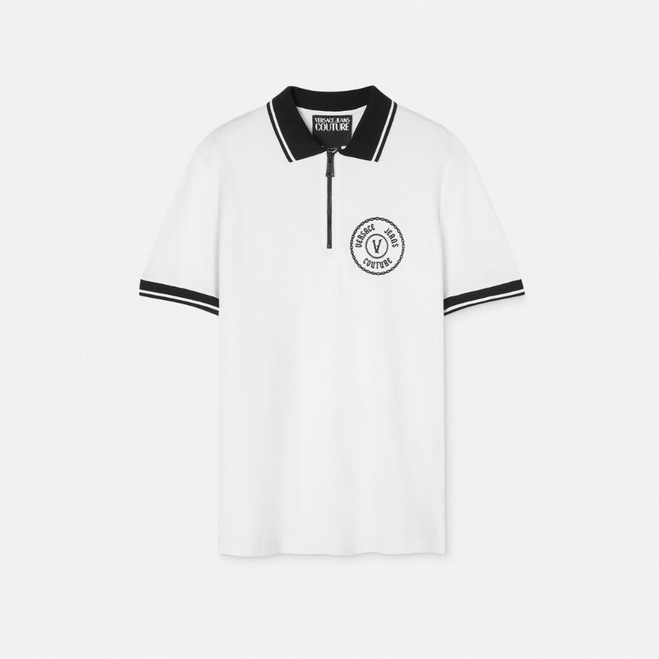 V-Emblem Slim-Fit Polo Shirt