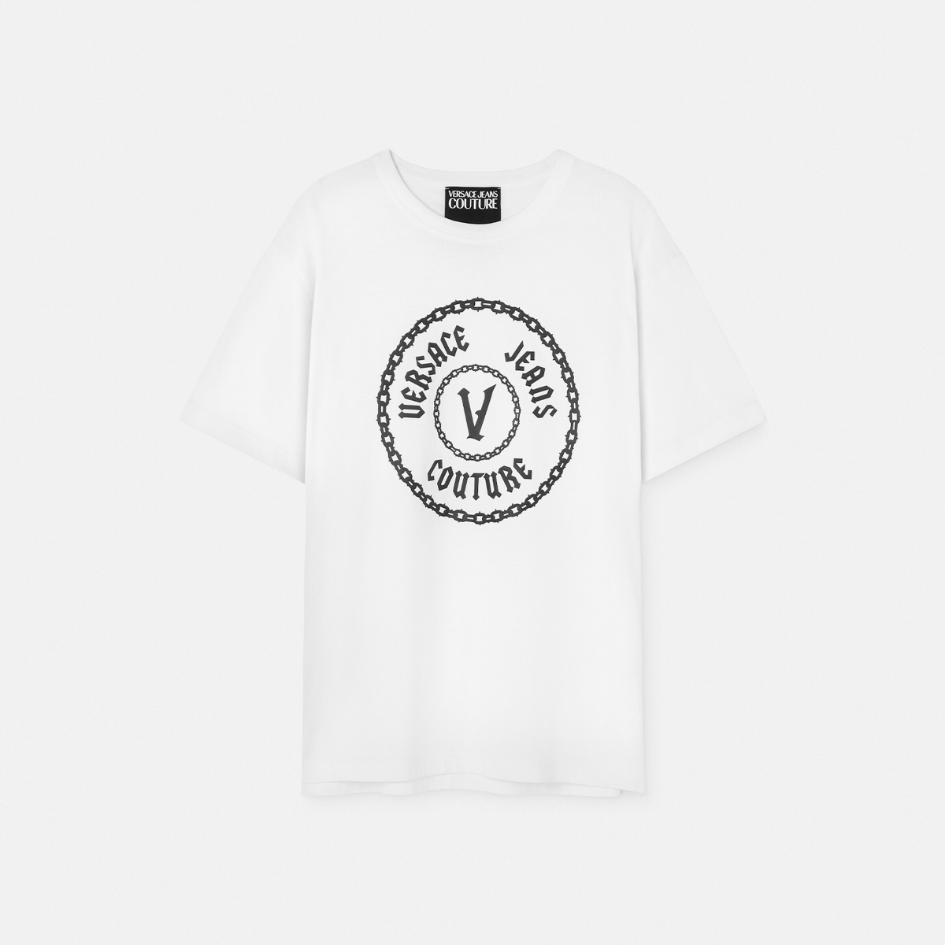 Gothic V-Emblem Regular-Fit T-Shirt