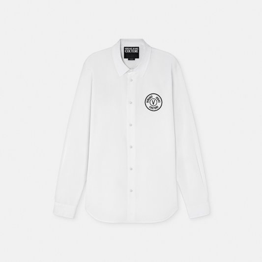 Chain V-Emblem Slim-Fit Shirt