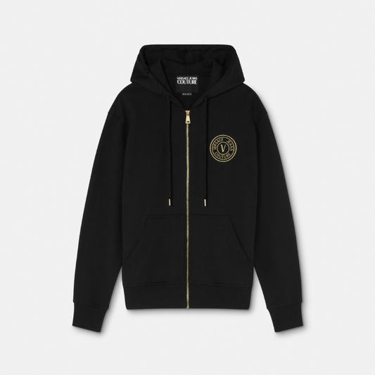 V-Emblem Zip Hoodie