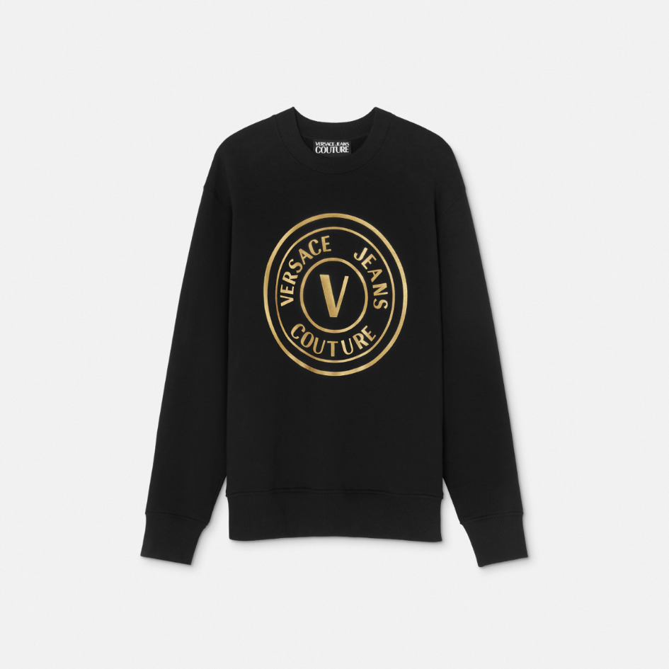 V-Emblem Relaxed-Fit Sweatshirt