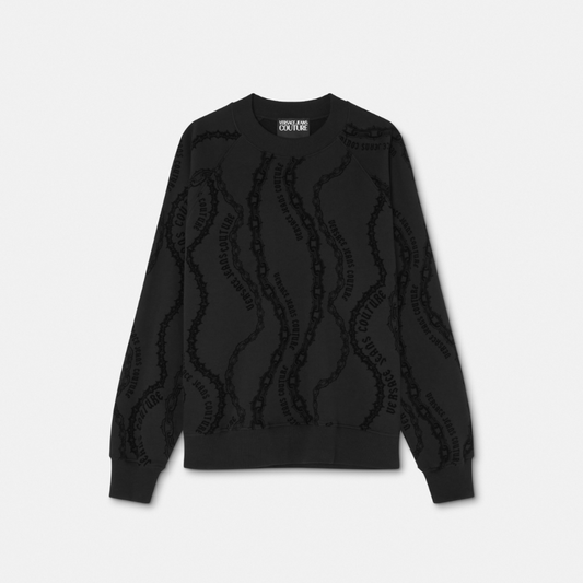 Chain Couture Relaxed-Fit Sweatshirt
