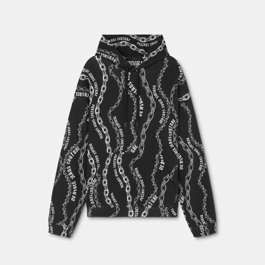 Chain Couture Loose-Fit Hoodie