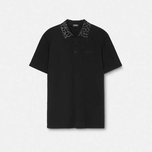 Crystal Leopard Polo Shirt