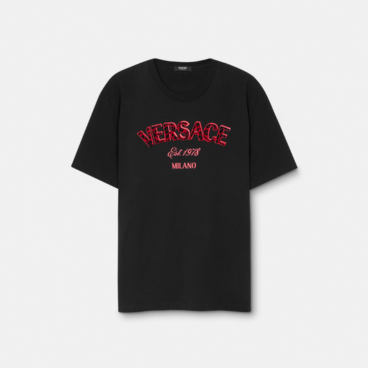 Embroidered Versace Wild Stamp T-Shirt
