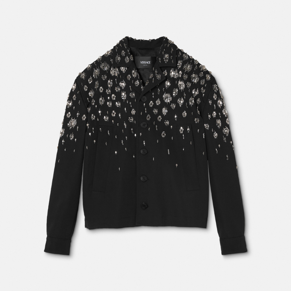 Crystal Light Wool Blouson Jacket