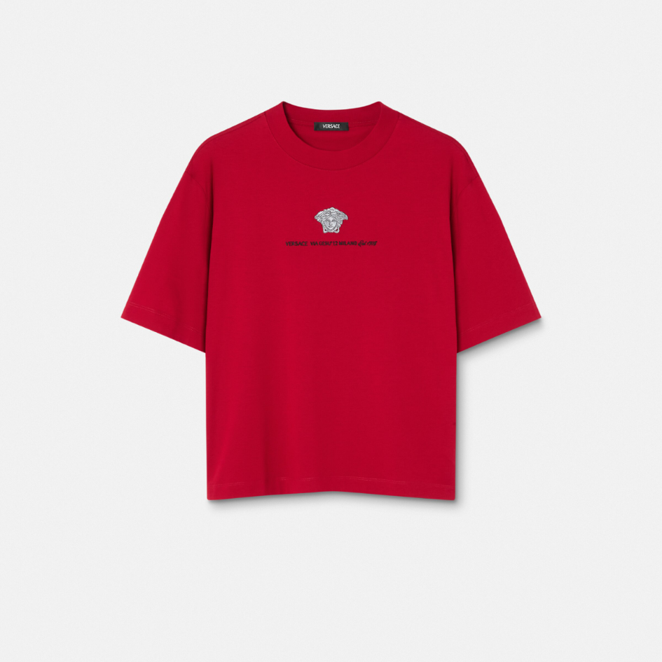 Embroidered Medusa Milano T-Shirt