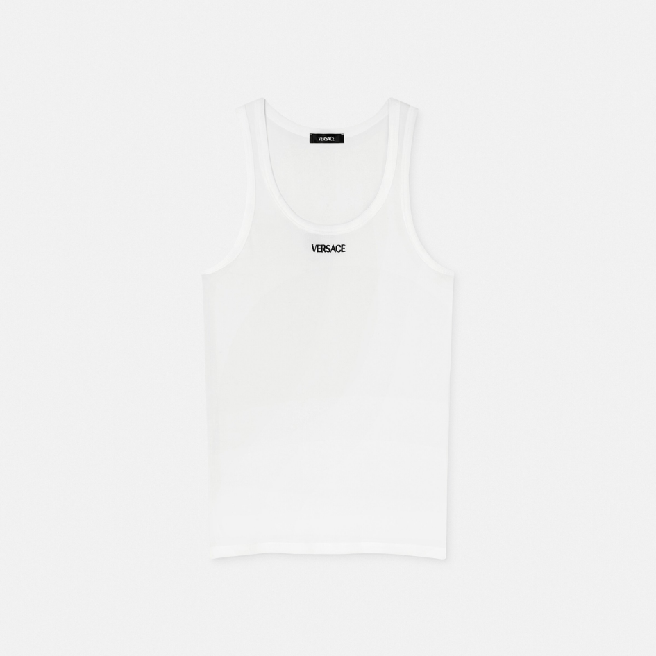 Logo Ribbed Tank Top