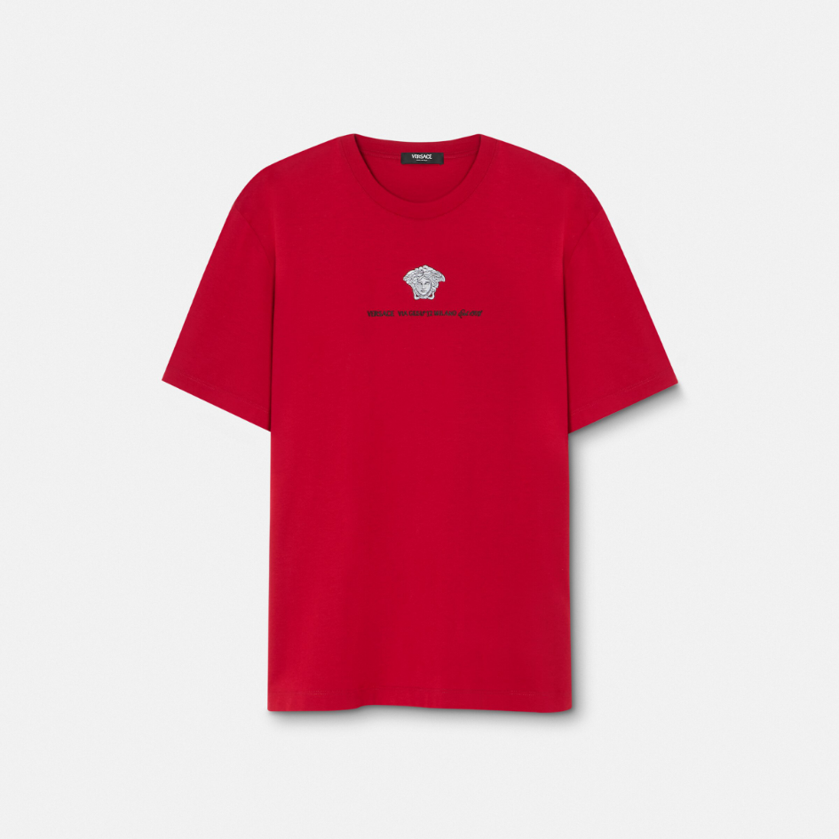 Embroidered Medusa Milano T-Shirt