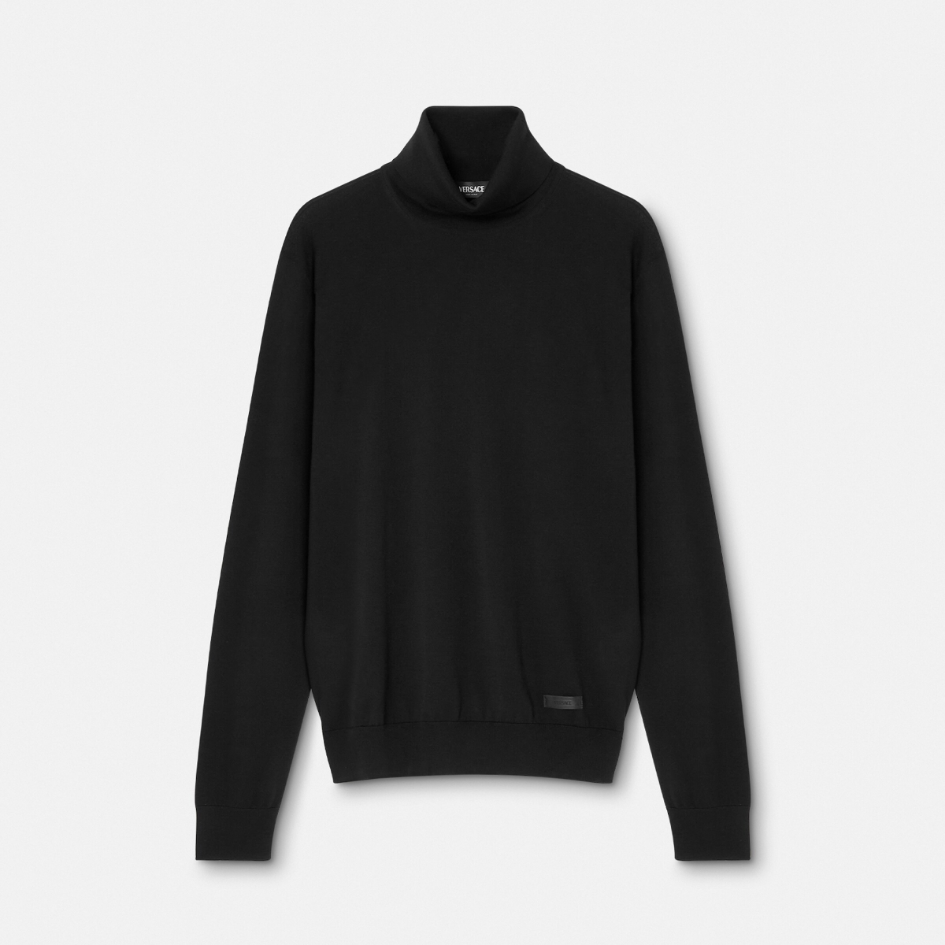 Silk-Blend Knit Turtleneck Jumper