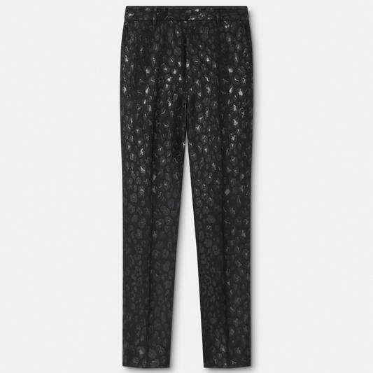 Leopard Jacquard Formal Trousers