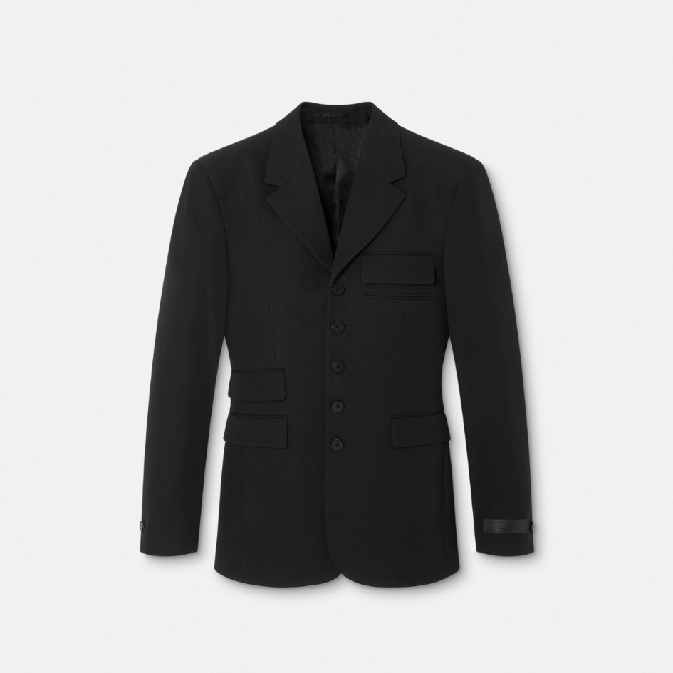 Light Wool Five-Button Blazer