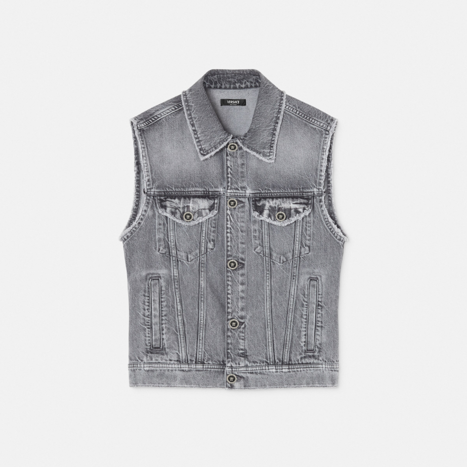 Frayed Denim Vest