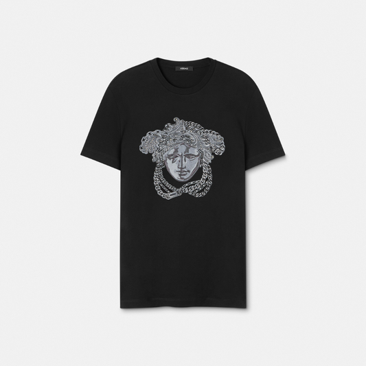 Embroidered Crystal Medusa T-Shirt
