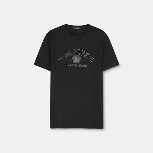 Embroidered Medusa Stamp 3D T-Shirt