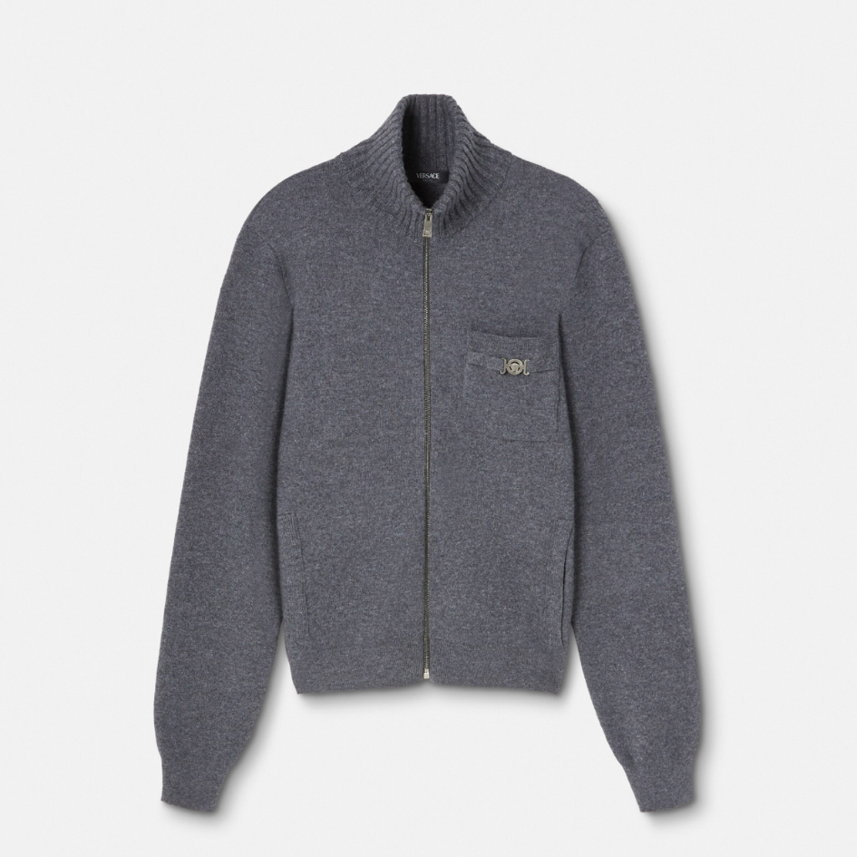 Cashmere-Blend Zip Jumper