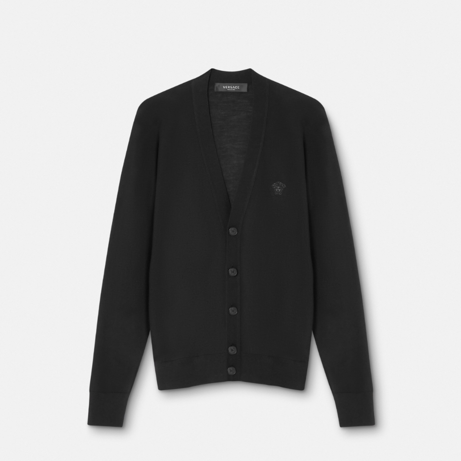 Embroidered Wool-Blend Cardigan