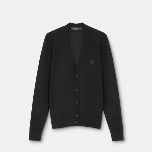 Embroidered Wool-Blend Cardigan