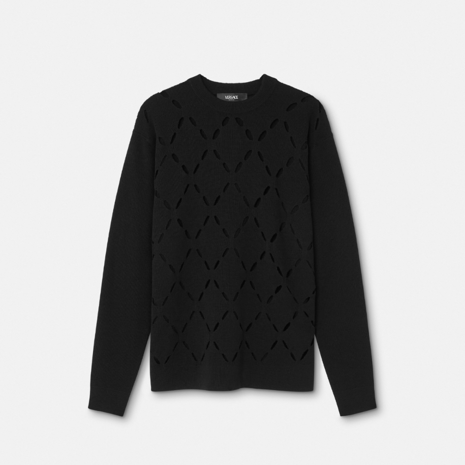 Slashed Merino Wool Knit Jumper