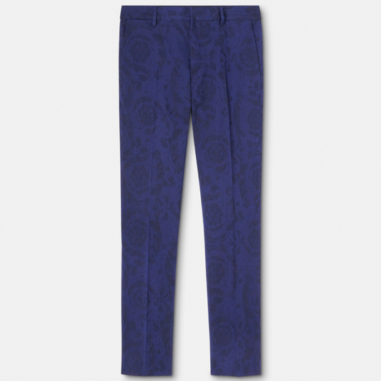 Barocco Jacquard Wool Trousers