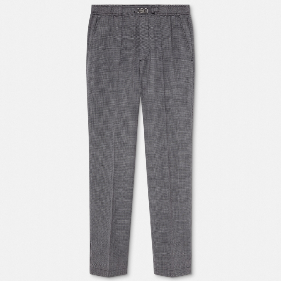 Houndstooth Wool Trousers