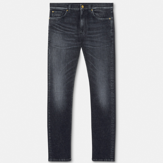 Embroidered Medusa Slim-Fit Jeans