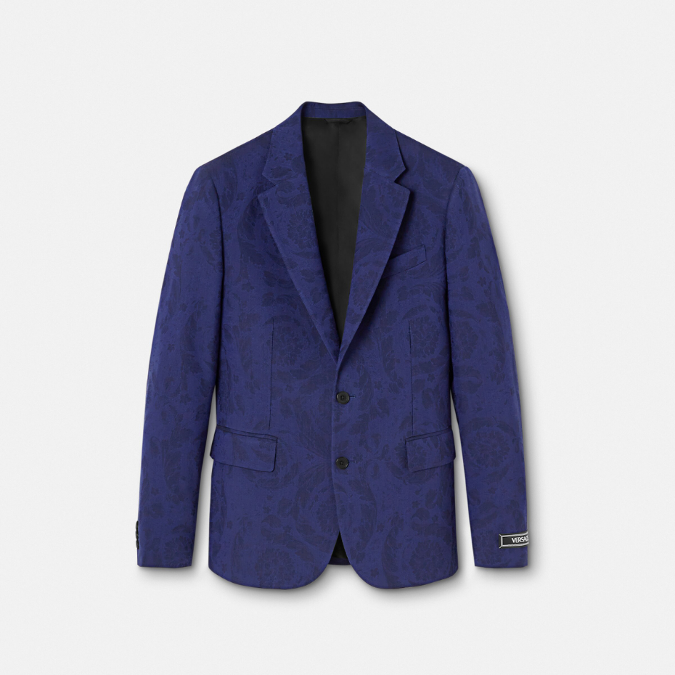 Barocco Jacquard Single-Breasted Blazer