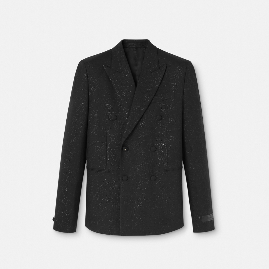 Barocco Lurex Double-Breasted Blazer