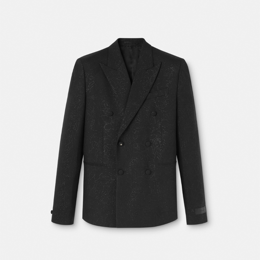 Barocco Lurex Double-Breasted Blazer