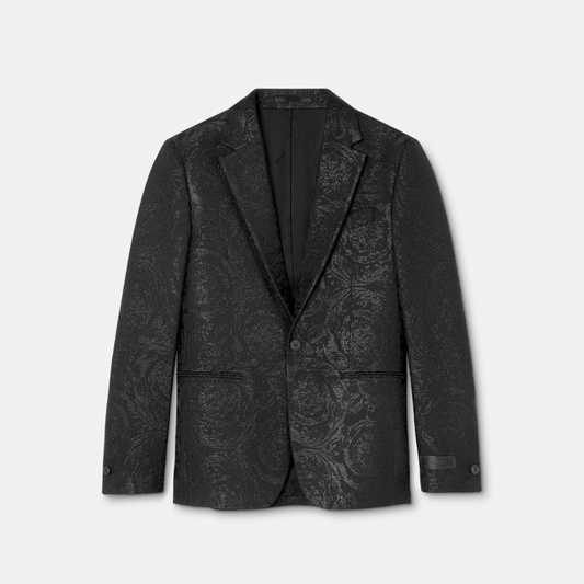 Barocco Jacquard Single-Breasted Blazer