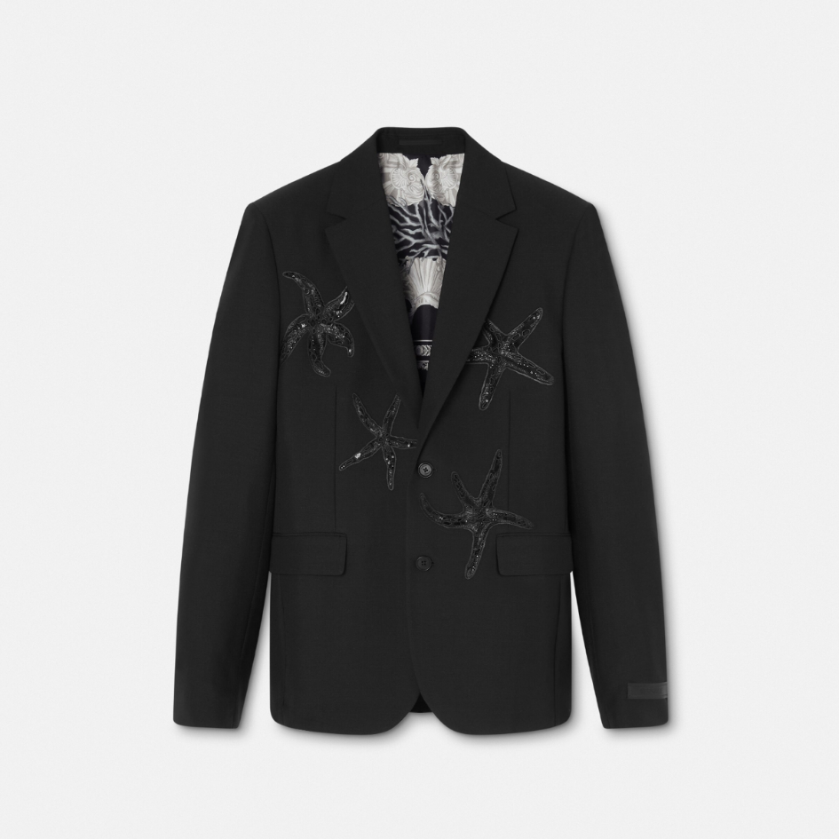 Embellished Mohair-Blend Blazer