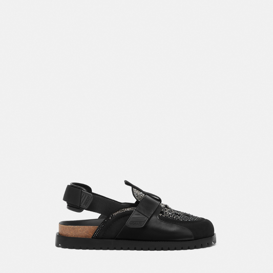 Crystal Suede Mules