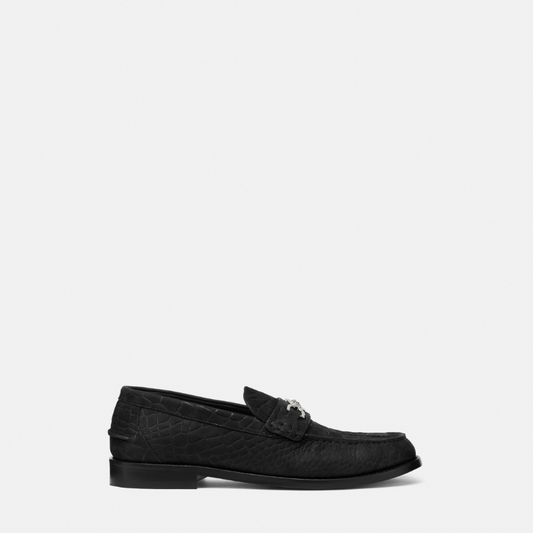 Croc-Effect Medusa '95 Suede Loafers